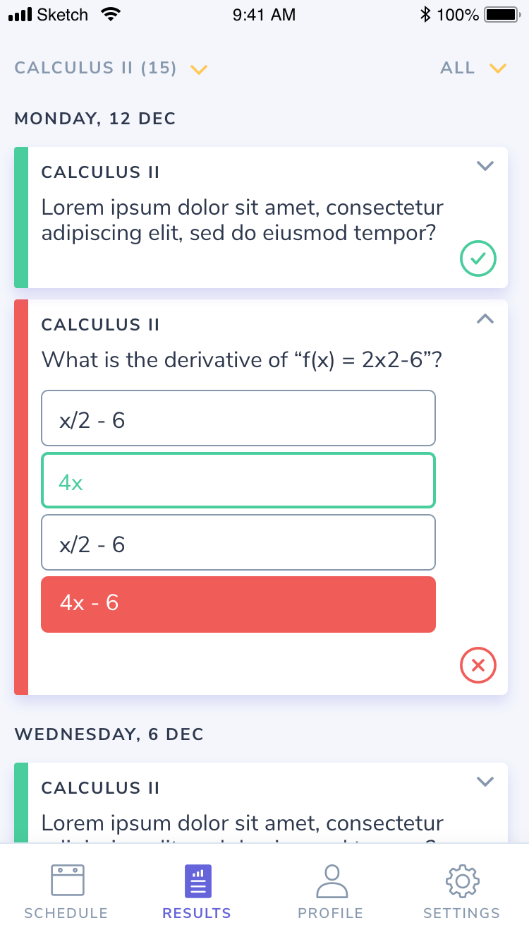 Incorrect answer detail